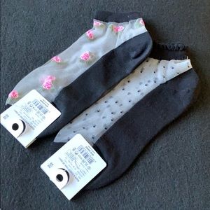 Two pairs of fashion sheer socks